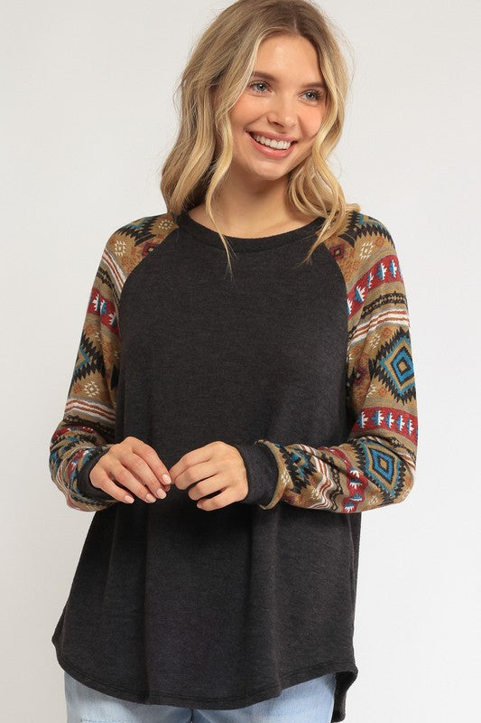 MIXED PRINT TOP