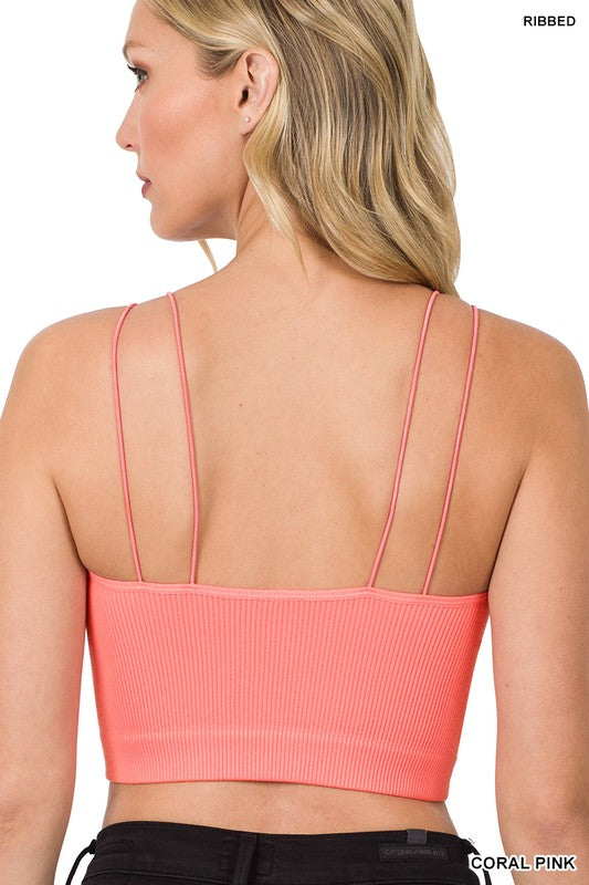 RIBBED SEAMLESS DOUBLE STRAP BRAMI