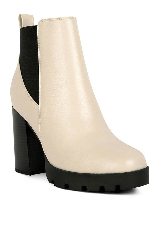 BOLT BLOCK HEELED CHELSEA BOOT