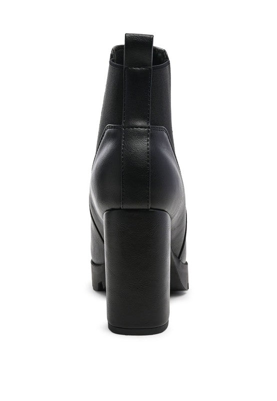 BOLT BLOCK HEELED CHELSEA BOOT