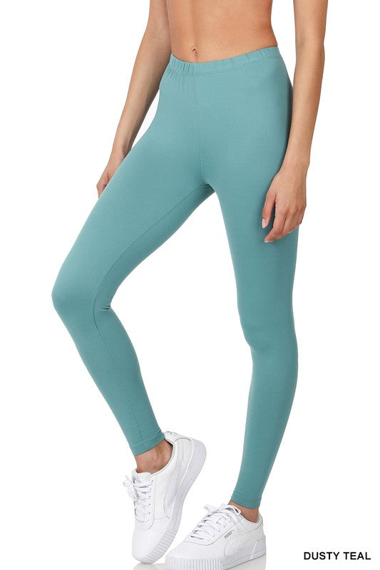 BRUSHED DTY MICROFIBER FULL LENGTH LEGGINGS