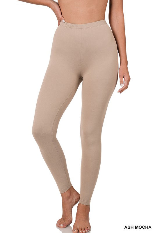 BRUSHED DTY MICROFIBER FULL LENGTH LEGGINGS