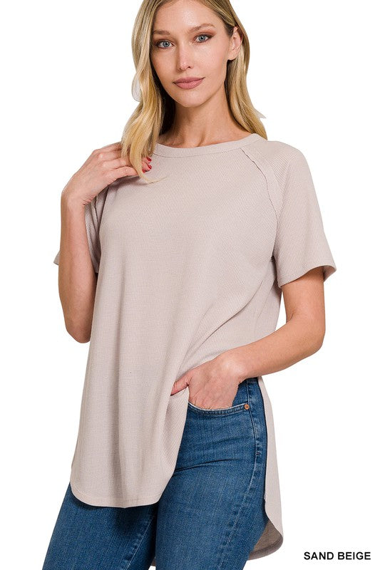 MELAGE BABY WAFFLE SHORT SLEEVE TOP