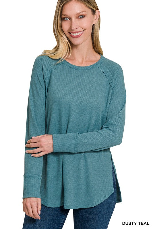 MELAGE BABY WAFFLE LONG SLEEVE TOP