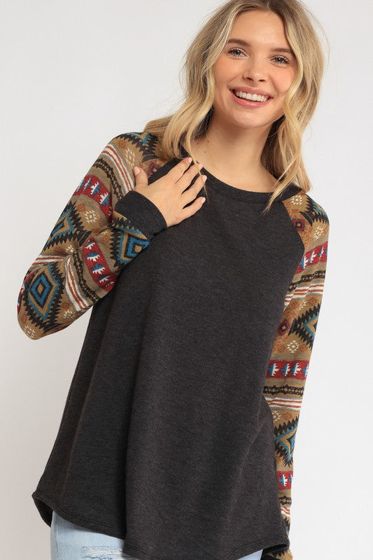 MIXED PRINT TOP