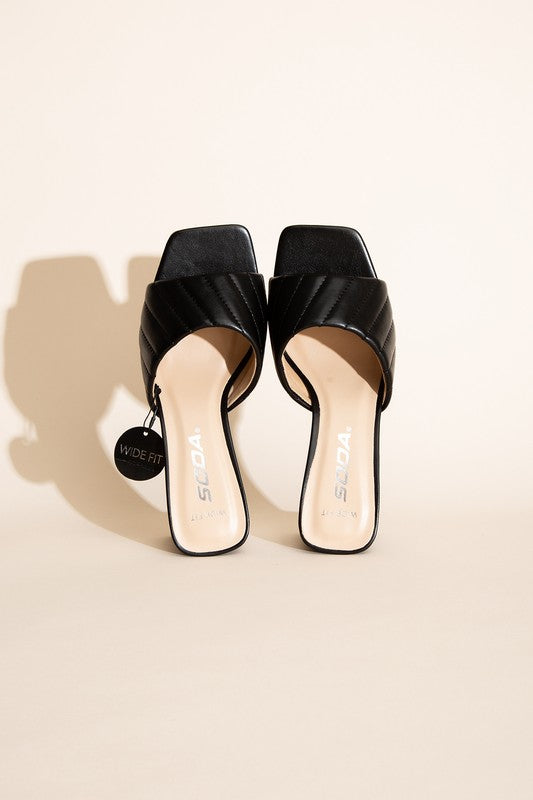 W-NINA SLIDE MULE HEELS