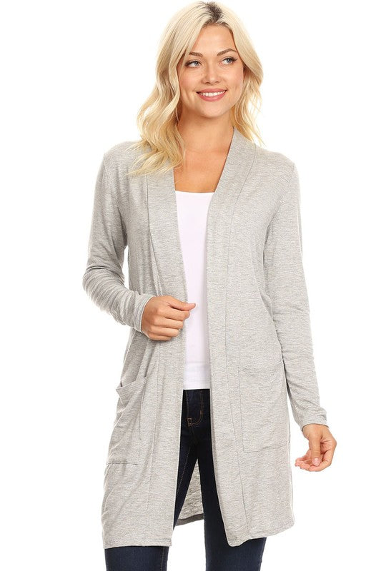 Knee length duster cardigan