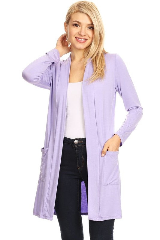 Knee length duster cardigan