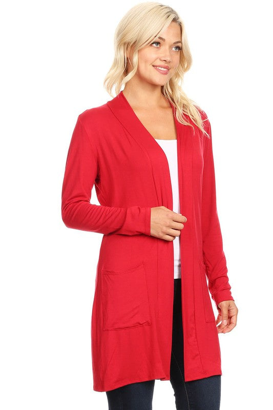 Knee length duster cardigan