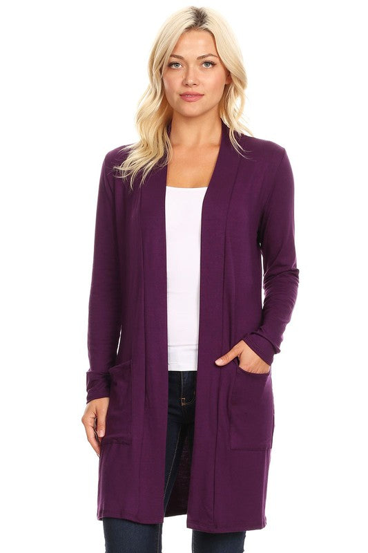 Knee length duster cardigan