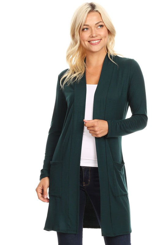 Knee length duster cardigan