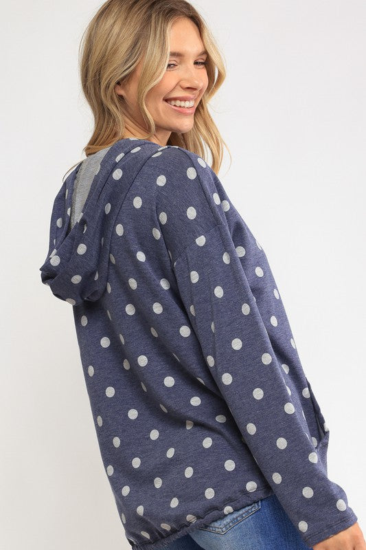 POKA DOT PLUS SWEATSHIRT