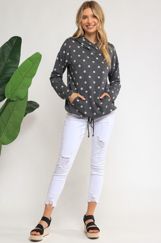 POKA DOT PLUS SWEATSHIRT