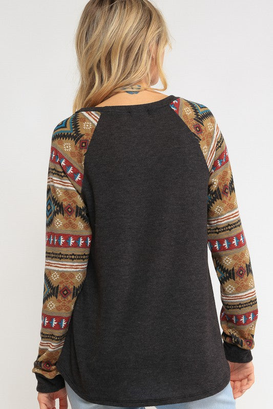 MIXED PRINT TOP